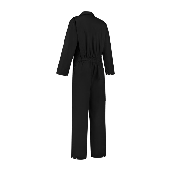 Kinderoverall polyester/katoen zwart maat 176