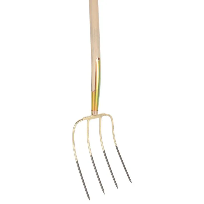 Mestvork - 4 tanden - Metaal - Essenhouten steel - 85 centimeter