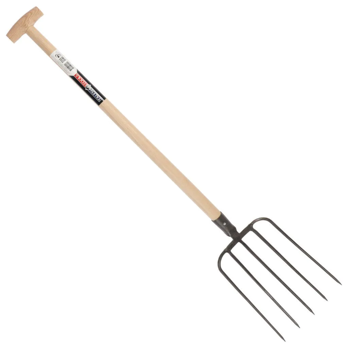 Mestvork - Met dul - 5 tanden - Essenhouten steel - 85 cm
