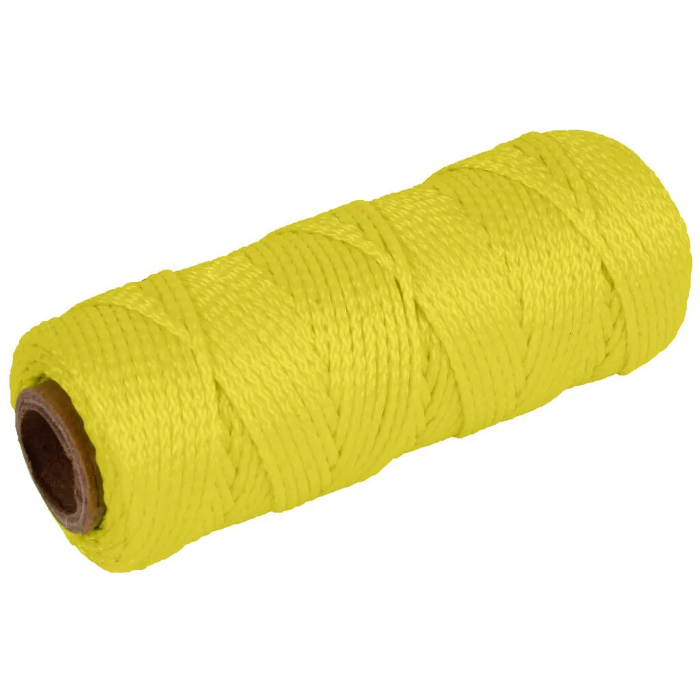 Uitzetkoord - Stratenmakerstouw - Geel - dia 1,5 mm - 50 meter