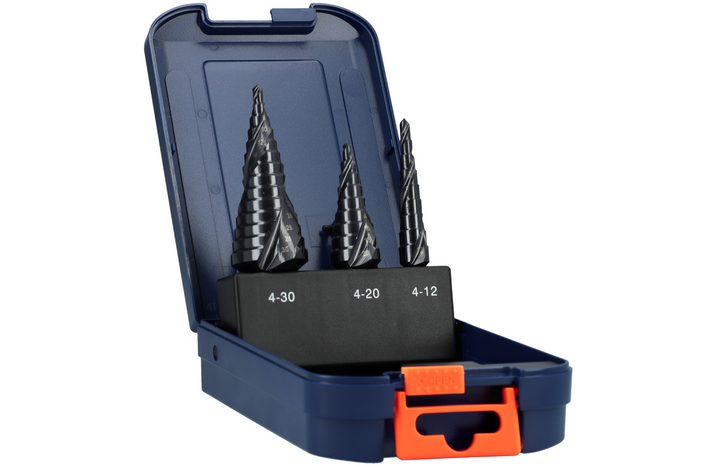 rotec 3 delig stappenboren set type '425' TiAlN in ABS-cassette