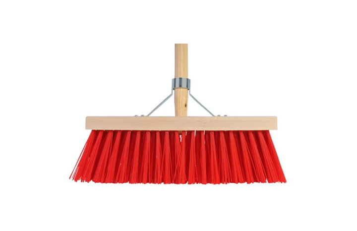 Bezem - Nylon - 35 centimeter - Houten steel - 140 centimeter