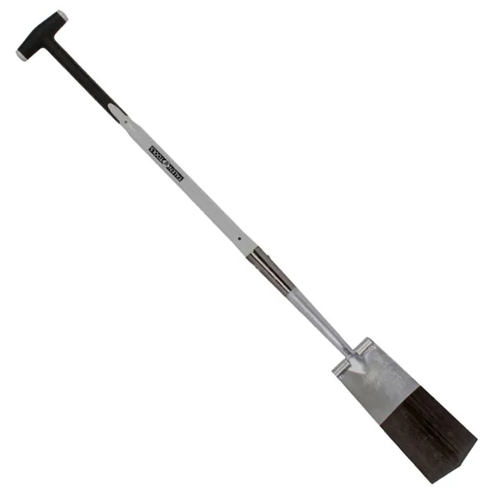 Draineerspade - Blank gepolijst - Met opstapje - Glasfiber steel - 76 cm