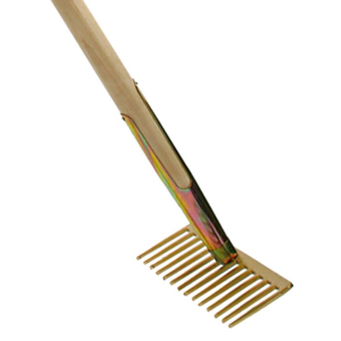 Asfalthark - 12 tanden - 30 cm - Gesmeed staal - Essenhouten steel - 160 cm