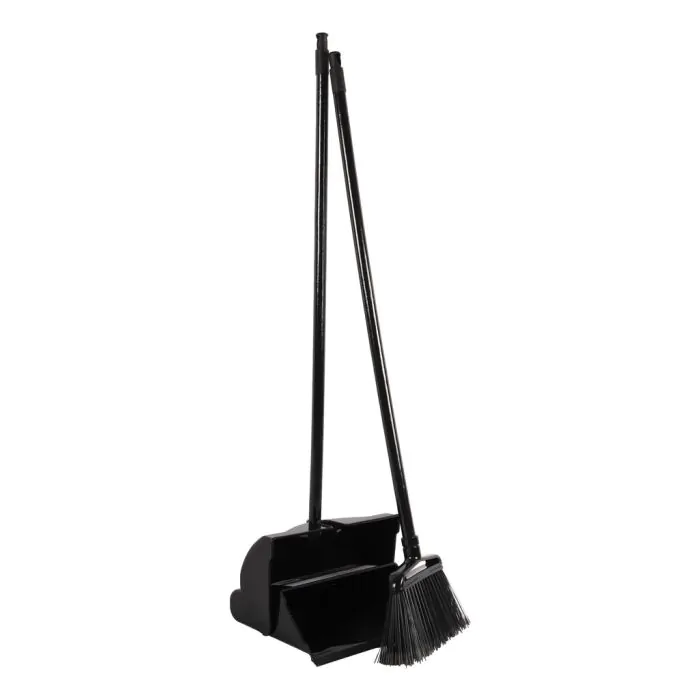 Stoffer en blik - Met lange steel - Afsluitbaar - Kunststof