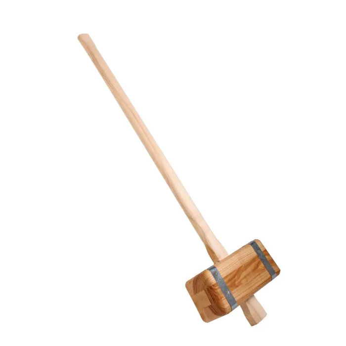 Tuinhamer - Vierkant - Essenhouten steel - 110 cm