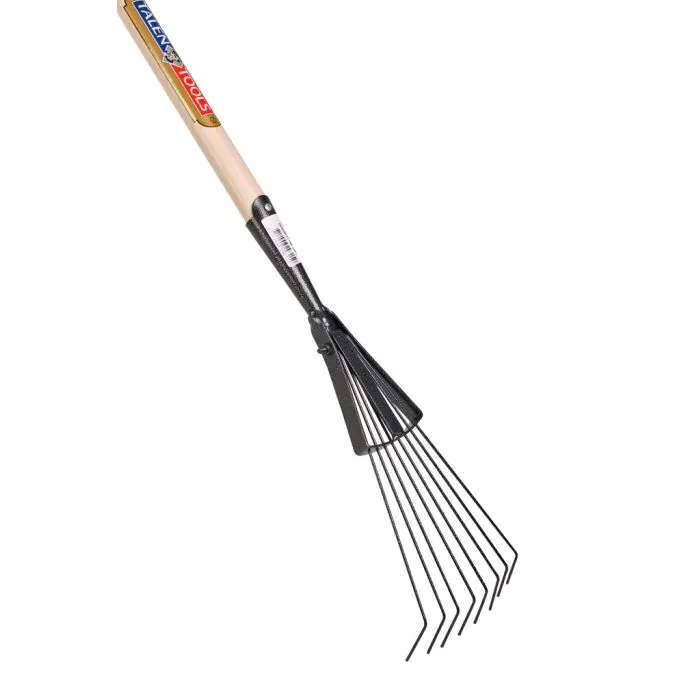 Gazonhark - Professioneel - Gesmeed - 8 tanden - Essenhouten steel - 160 cm