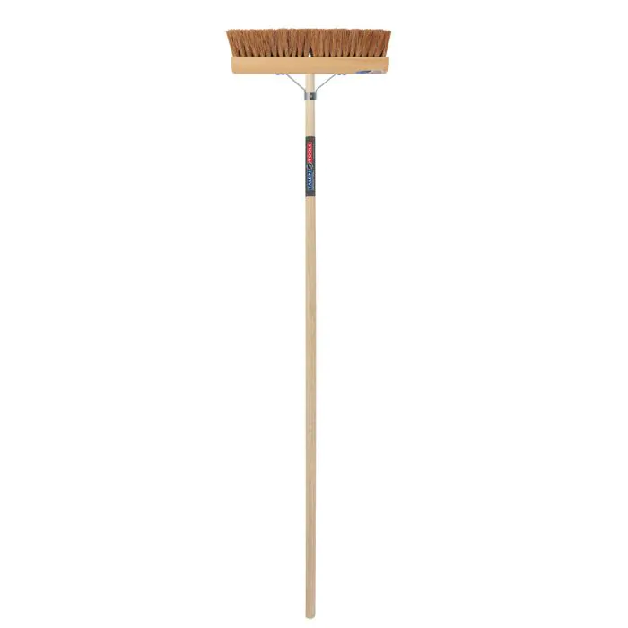 Kamerveger - Kokos - 40 centimeter - Houten steel - 150 centimeter