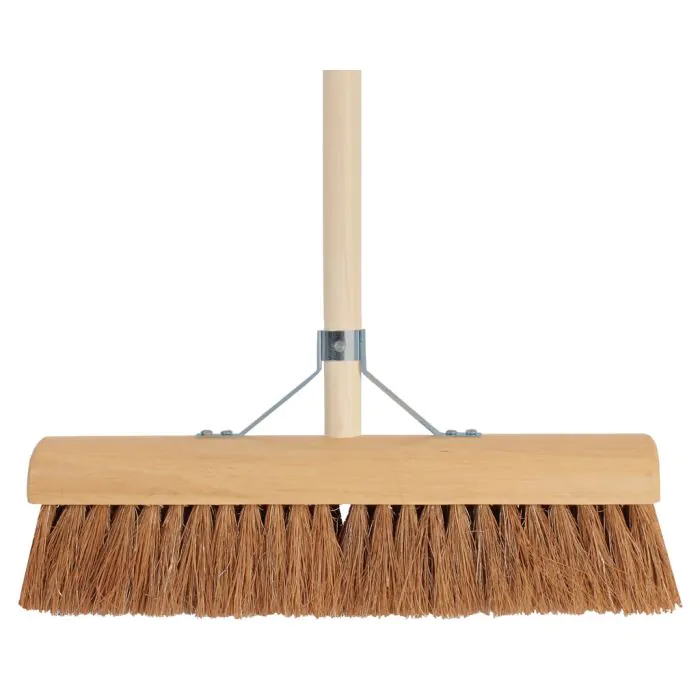 Kamerveger - Kokos - 40 centimeter - Houten steel - 150 centimeter