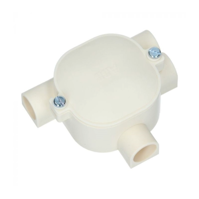 ABB HAF PVC T-DOOS 2X RECHTS 5/8" 16MM