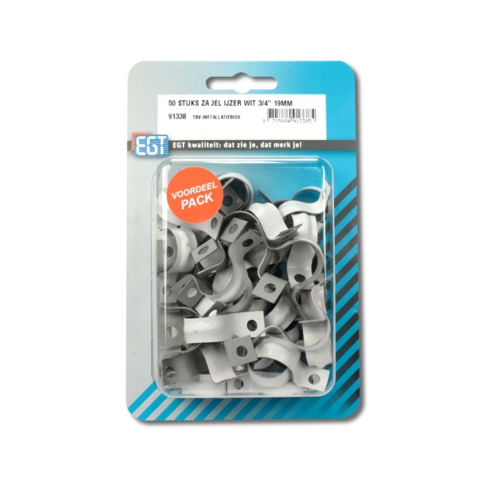 EGT ZADEL IJZER WIT 3/4" 19MM (50 STUKS)