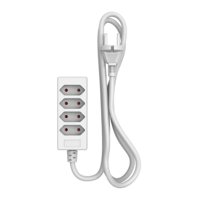 EGT STEKKERDOOS 4X EURO 1,5M 2X1,5Q WIT