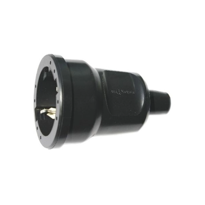 N&L RUBBER STEKKER RA ZWART BASIC