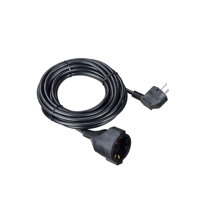 EGT VERLENGSNOER RA 3 METER 3X1,5Q ZWART