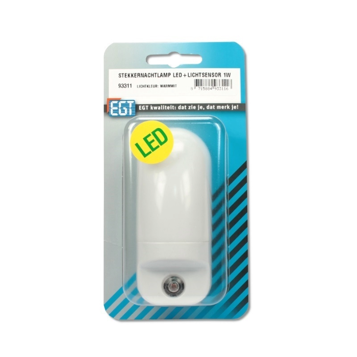 EGT STEKKERNACHTLAMP LED+LICHTSENSOR 1W