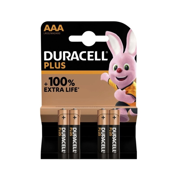 4 STUKS DURACELL POWER BOOST MN2400/AAA BATTERIJEN