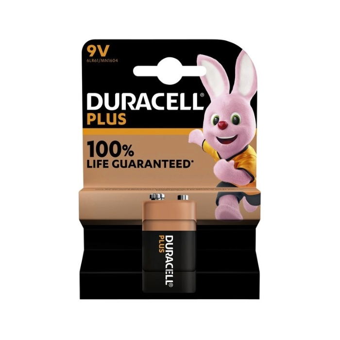 1 STUKS DURACELL PLUS 100% MN1604/9V BATTERIJ