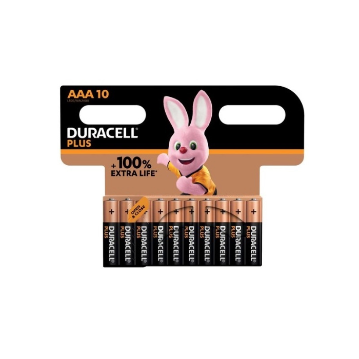 10 STUKS DURACELL POWERBOOST MN2400/AAA BATTERIJEN