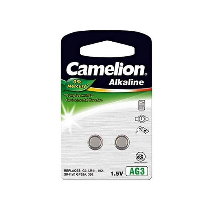 CAMELION 2 STUKS KNOOPCELBATTERIJEN ALKALINE D392/LR41/AG3