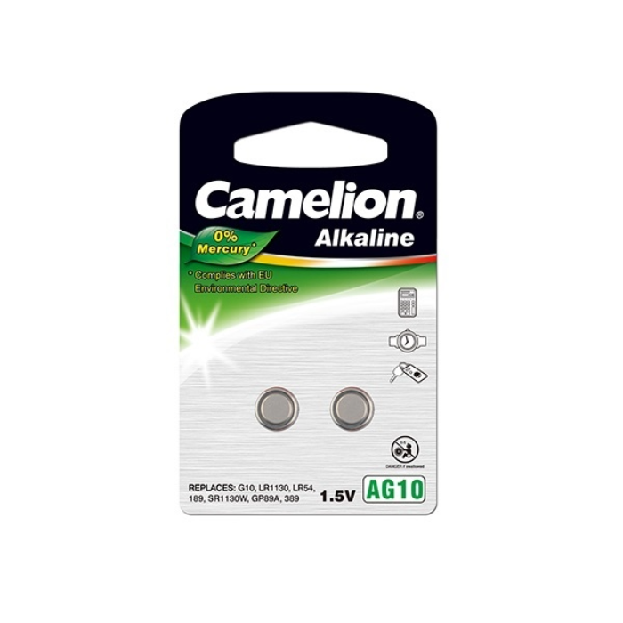 CAMELION 2 STUKS KNOOPCELBATTERIJEN ALKALINE 389/LR54/AG10