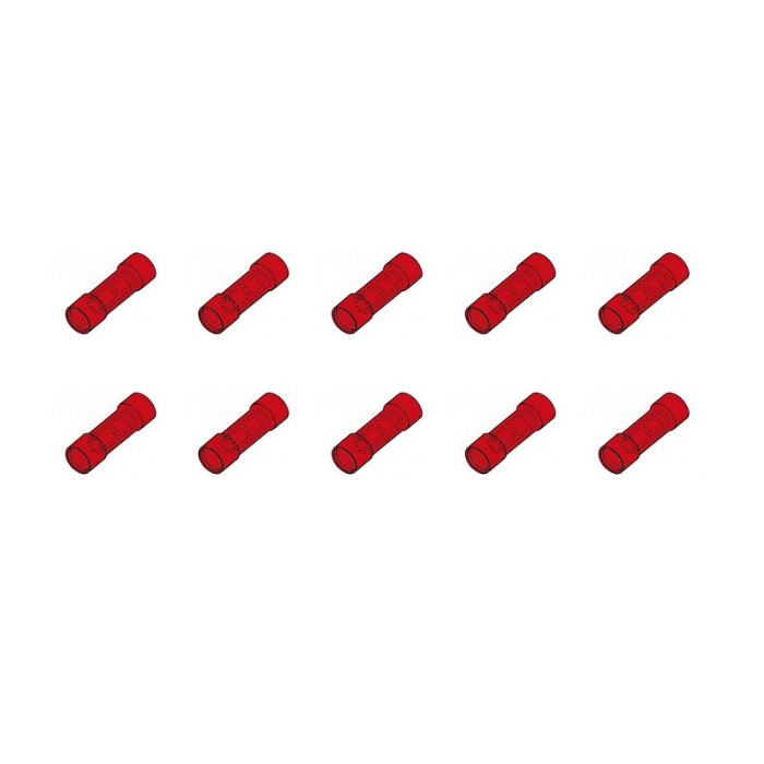 EGT 10 STUKS KABELSCHOENVERBINDER ISO ROOD