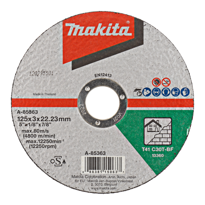 Makita Doorslijpschijf Steen 125x22,23x3,0mm