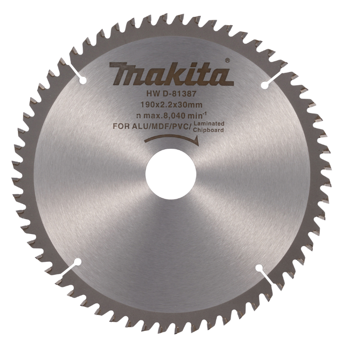 Makita Cirkelzaagblad div. materialen 190x30x2,2 60T 5g