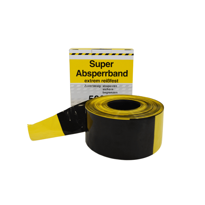 Afzetlint 500 meter geel-zwart