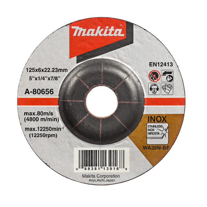 Makita A-80656 Afbraamschijf RVS 125x22,23x6mm