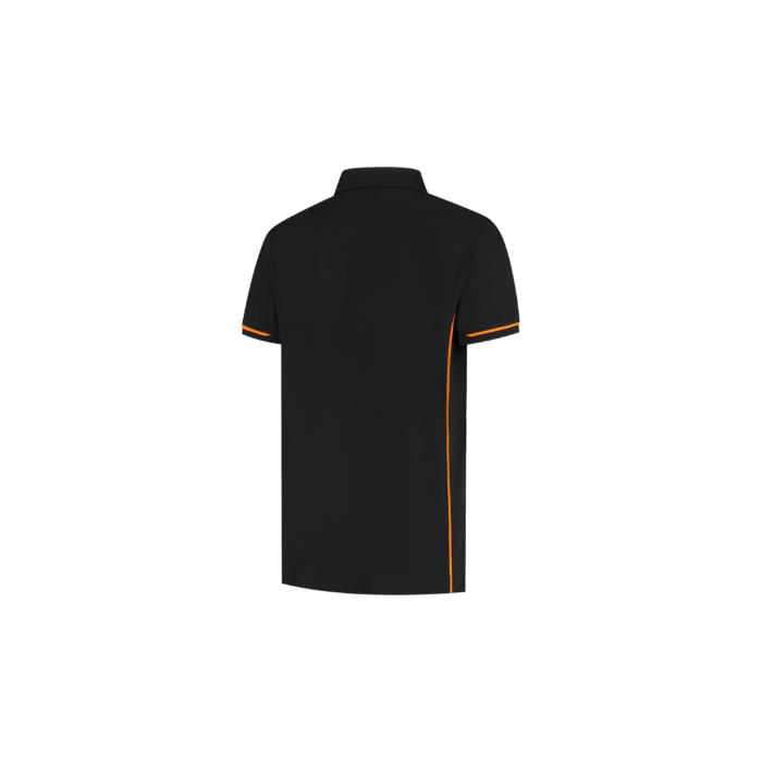 Santino Poloshirt Carsen zwart/oranje (S t/m 4XL)