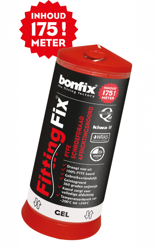 Bonfix FittingFix PTFE schroefdraad afdichtingskoord 175 meter