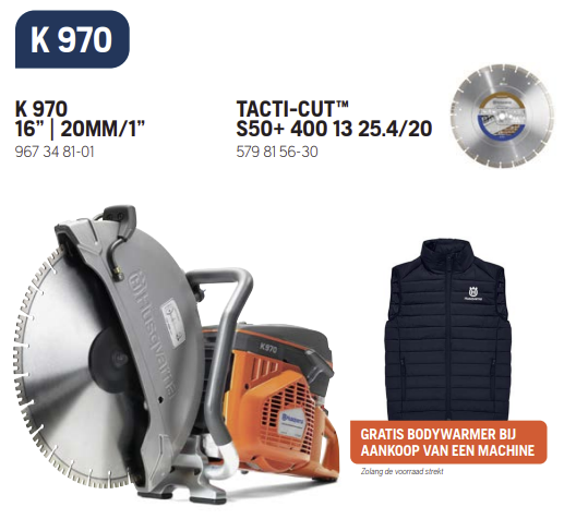 Husqvarna doorslijper K970-400mm 16"