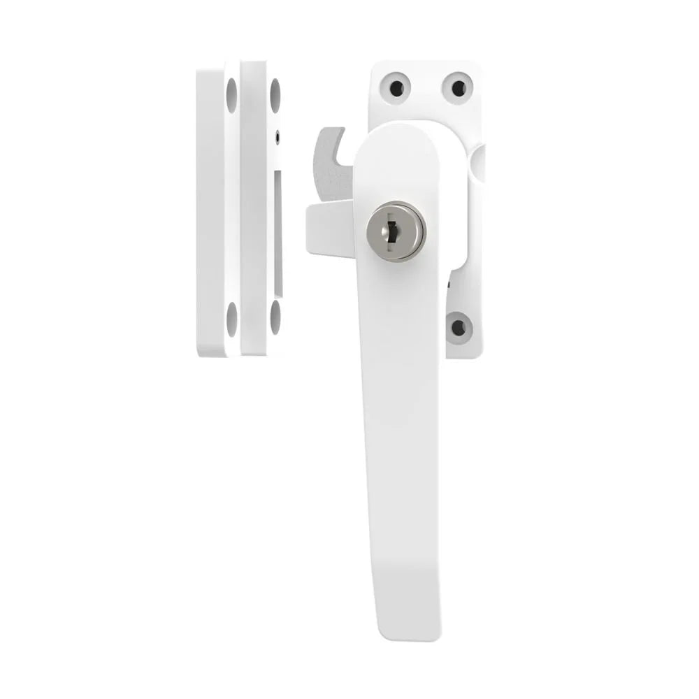 Veilig raamsluiting afsluitbaar met sleutel SKG* wit links