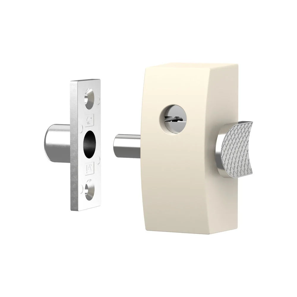 Veilig oplegslot afsluitbaar buitendraaiend SKG* wit (2 stuks)