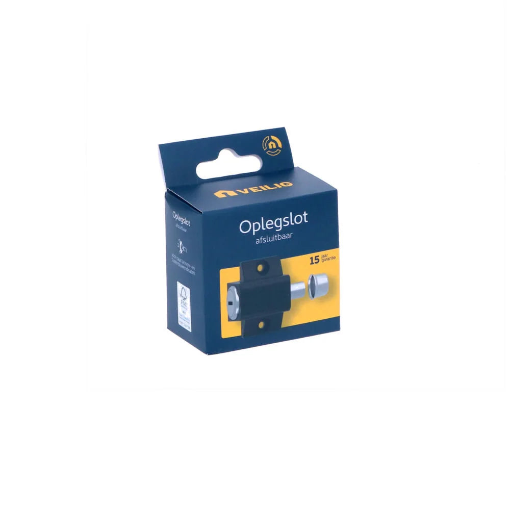 Veilig oplegslot afsluitbaar zwart