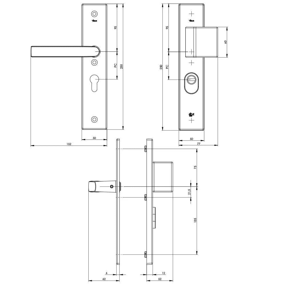 Veilig Veiligheidsbeslag 2200/2300 50 mm SKG*** kerntrekbeveiliging