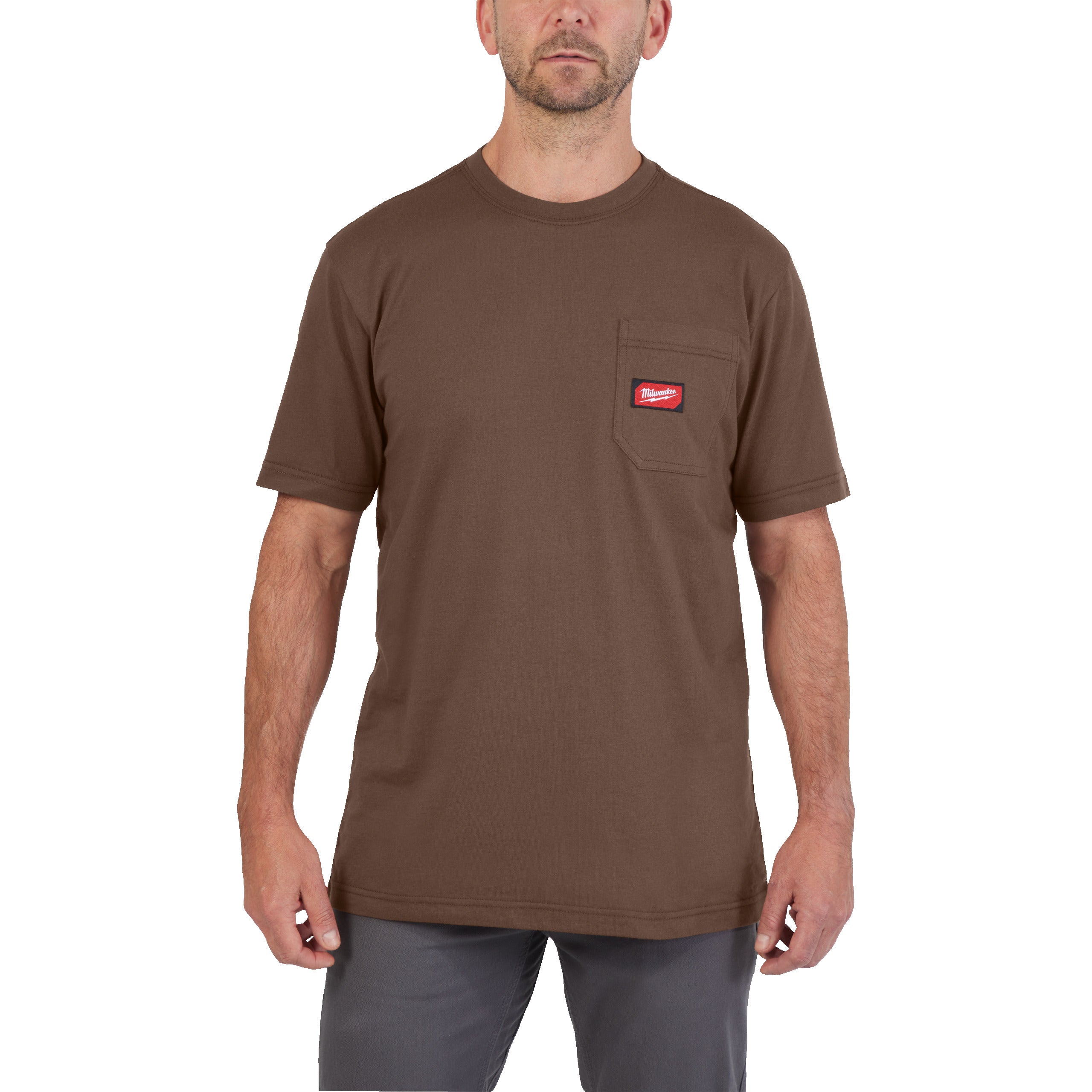 Work T-shirt bruin S - 1 stuk