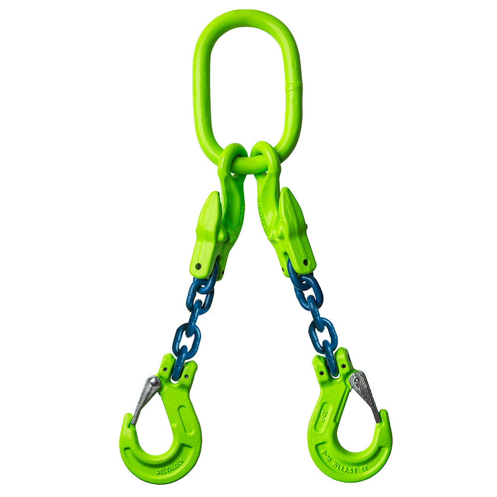 2-sprong met klephaken en inkorthaken 3.55 ton x 8mm GRADE 100