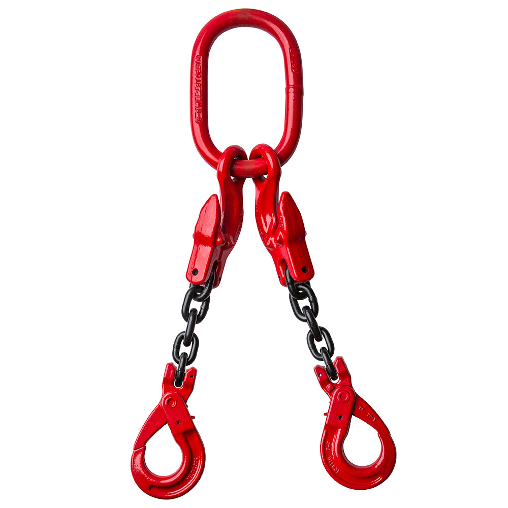 2-sprong met veiligheidshaken en inkorthaken 1.6 ton x 6mm GRADE 80