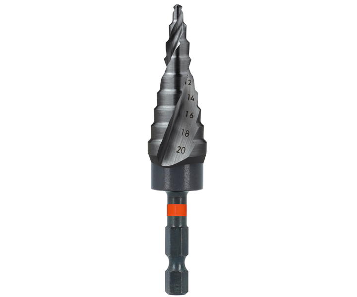 Rotec HSS stappenboor IMPACT, gecoat (TiAlN)