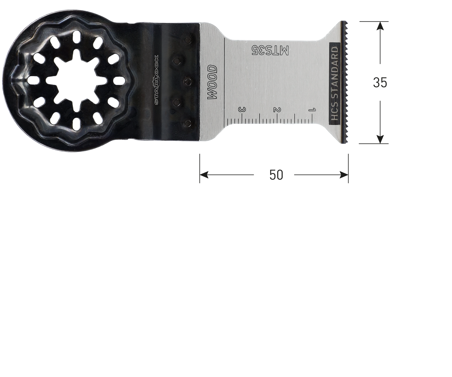Rotec Multitool HCS Starlock invalzaagblad type MTS35, 35x50 mm