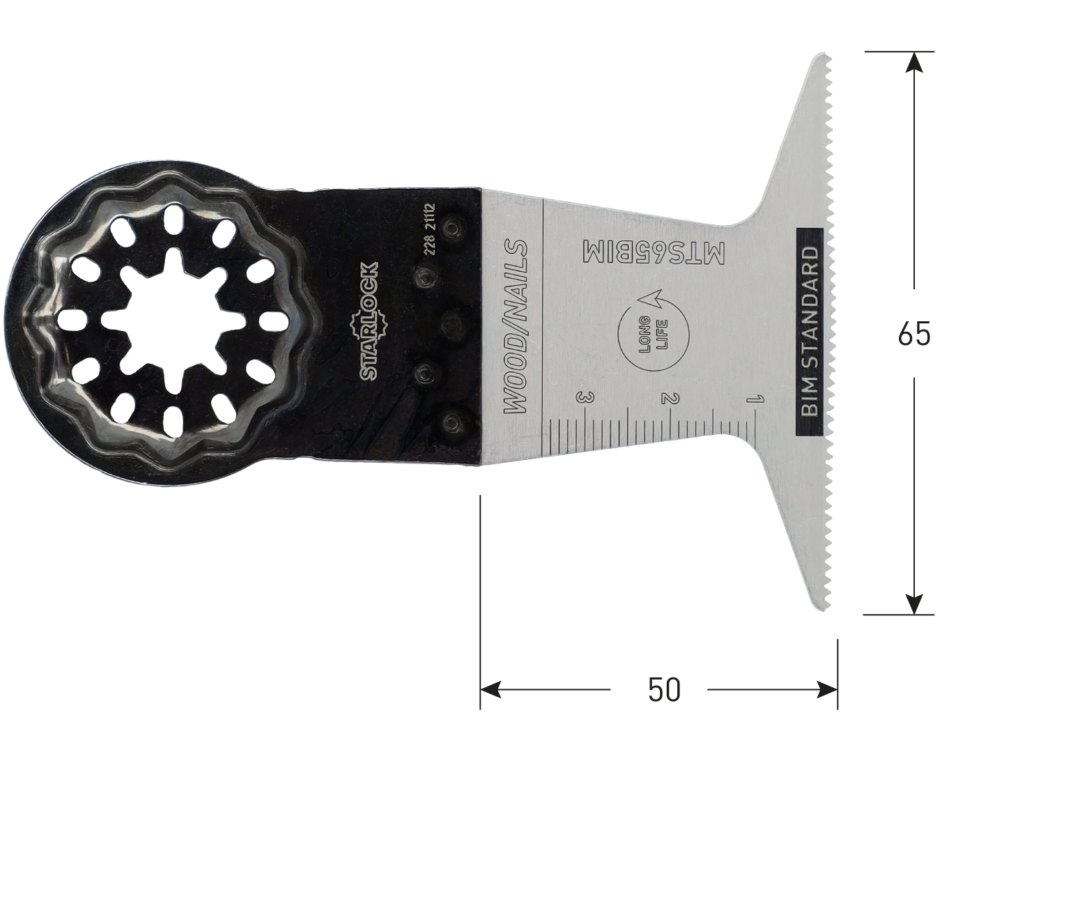 Rotec Multitool BiM Starlock invalzaagblad type MTS65bi, 65x50 mm