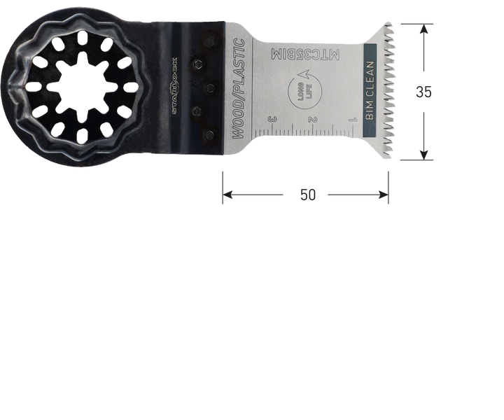 Rotec Multitool BiM Starlock invalzaagblad type MTC35bi, 35x50 mm