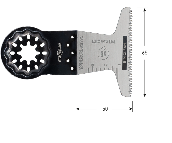 Rotec Multitool BiM Starlock invalzaagblad type MTC65bi, 65x50 mm
