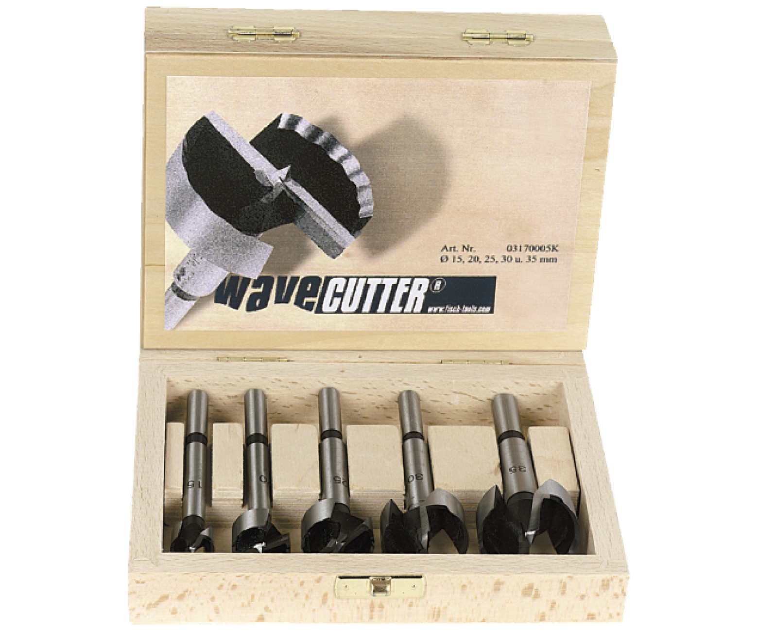5 delig cilinderkopborenset type 246 in houten kist