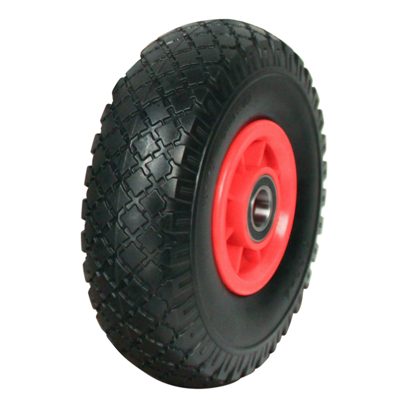 PU band + velg 3.00x4 blok + 2.10X4 kogellager Ø25 NL75mm Ø25mm kunststof rood