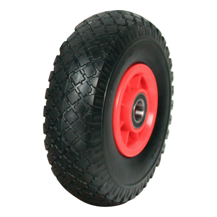 PU band + velg 3.00x4 blok + 2.10X4 kogellager Ø25 NL75mm Ø25mm kunststof rood