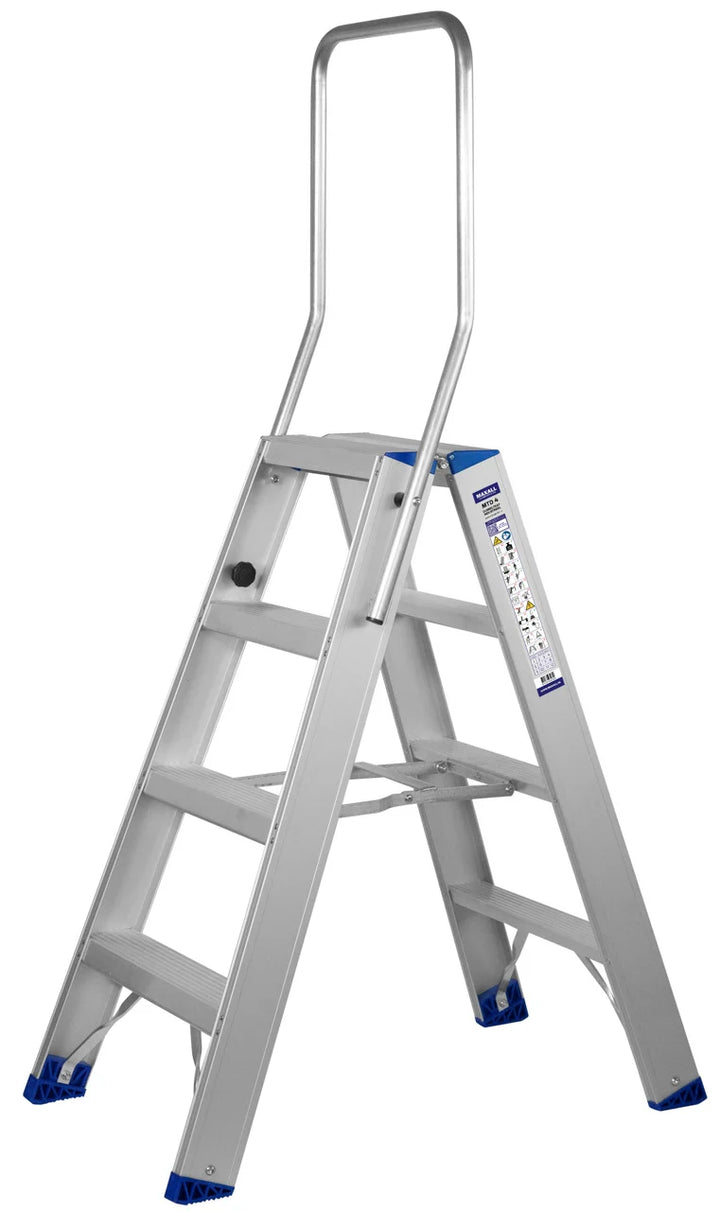 Maxall Industriële Dubbeltrap (2 t/m 12 treden) GEANODISEERD