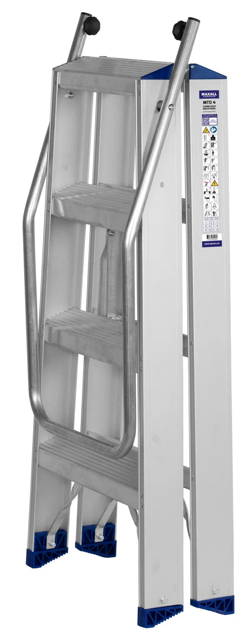 Maxall Industriële Dubbeltrap (2 t/m 12 treden) GEANODISEERD