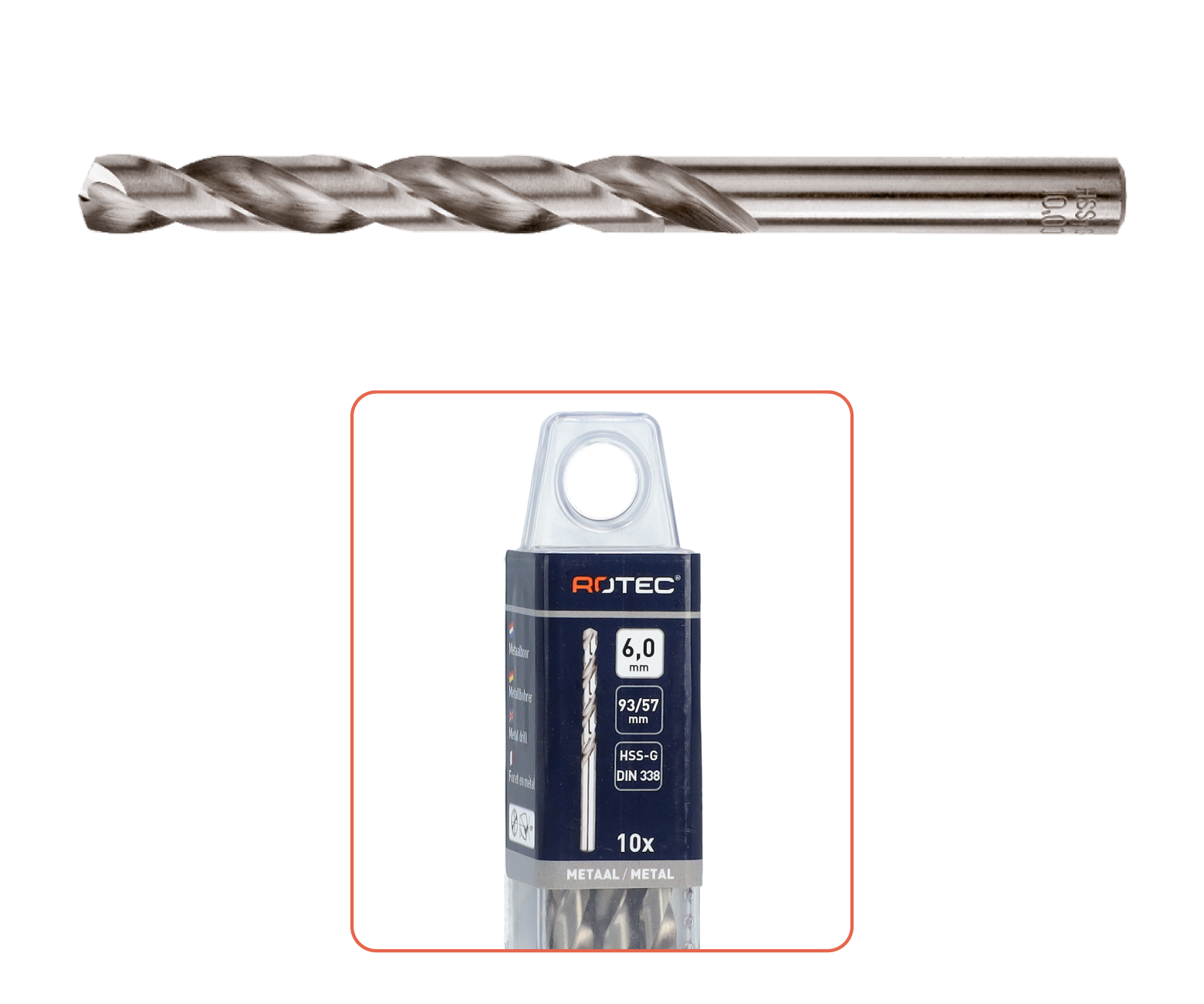 hss-g spiraalboor type 105 diam 6,0 mm in box (10 stuks)